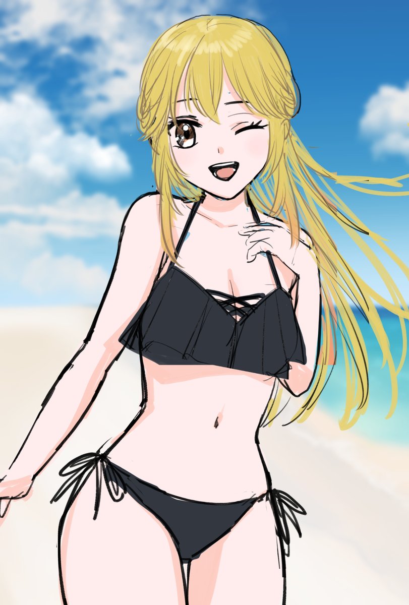 「海img.jpg #wip #イラスト」|餅田いずみ⭐️ご依頼受付中のイラスト