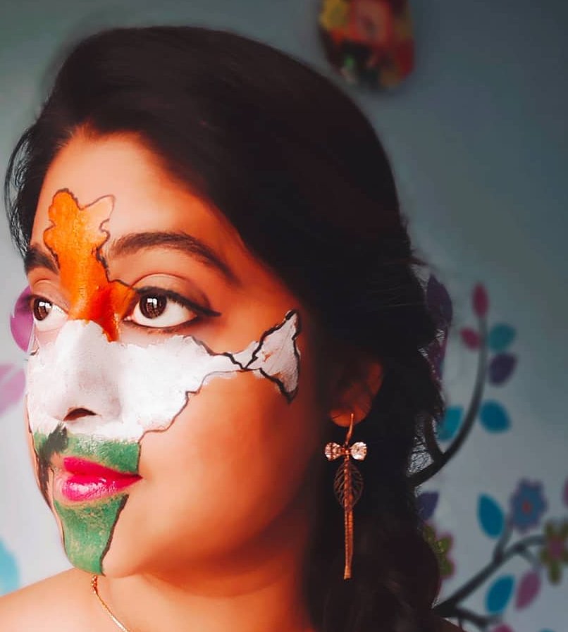 savinadias's tweet photo. #faceart #indian #VandeMataram #JaiHind #HarGharTiranga https://t.co/GjGqKbjKIt
