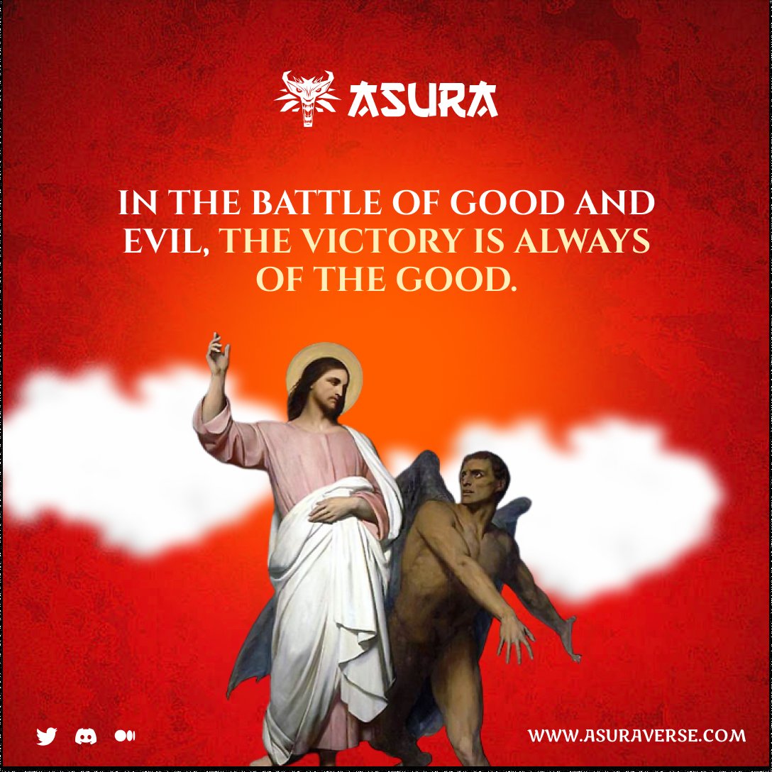 AsuraVerse's tweet photo. Even though it is a difficult task, still the good prevails in all glory.
Will it prevail in #ASURAVERSE? Check it out for yourself!
#Asuraverse #ASURS #metaverse #blockchaingaming #playtoearn #playtowin https://t.co/neayS4X6fi