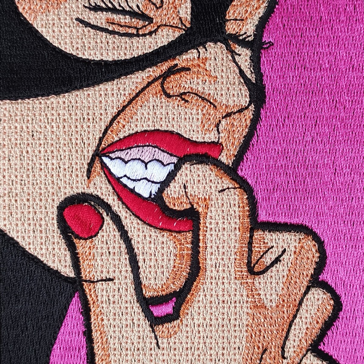 threadedinkstu's tweet photo. "Cat Toothpick" by Greg Guillemin (2016)
#threadedink #threadedinkstudio #embroidery #machineembroidery #digitalembroidery #art #fanart #popart #gregguillemin https://t.co/vSfwI05hNE