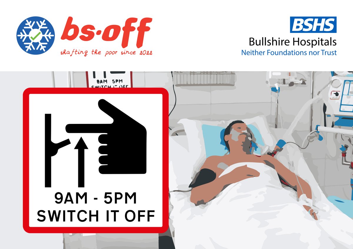 With immediate effect we are turning off all electrical equipment within our few remaining hospital premises in a bid to be able to afford our energy bills.

Choose to read more:

facebook.com/BullshireHospi…