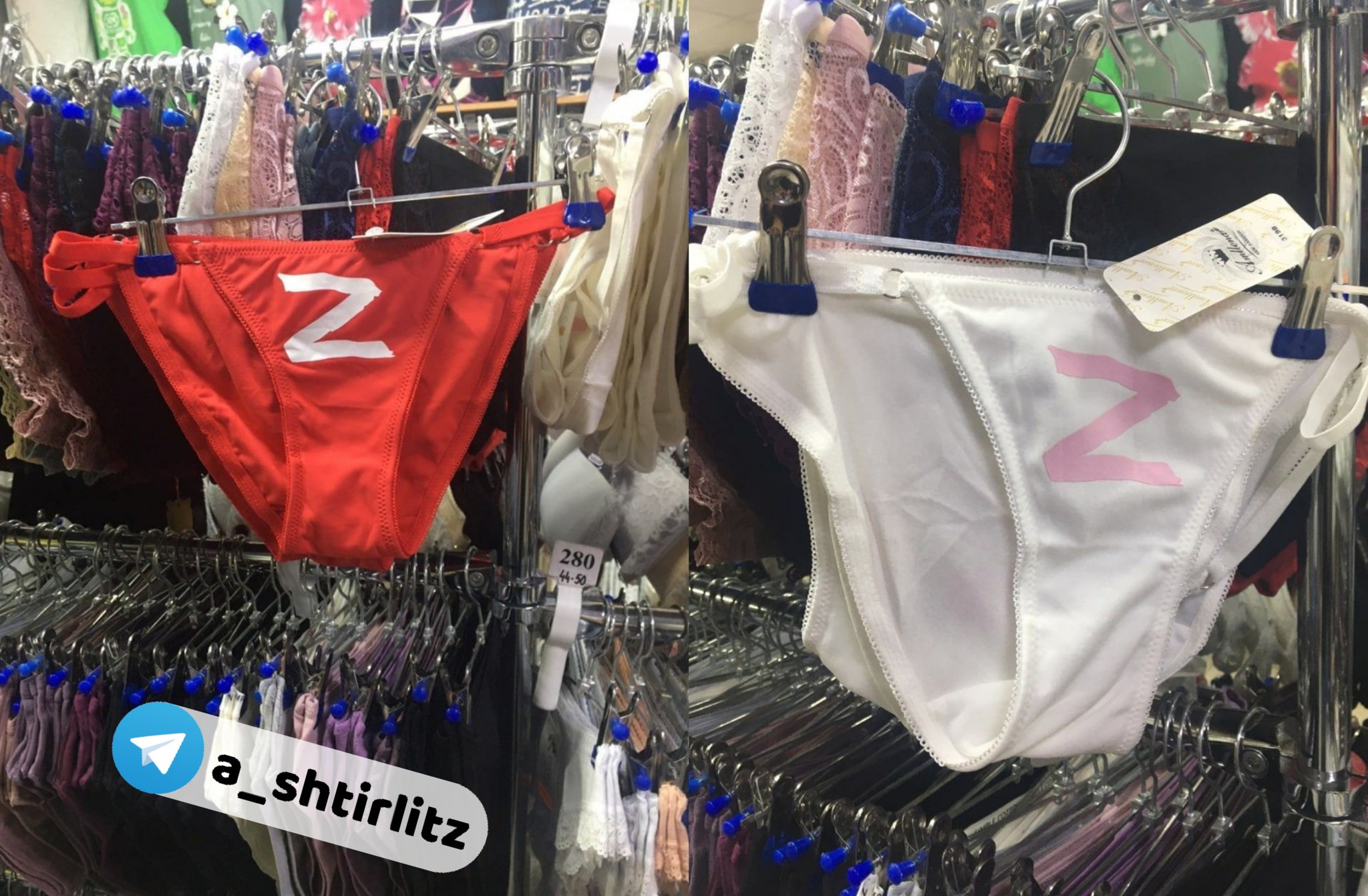 женские трусы на рынке. продавщица нижнего белья на рынке.