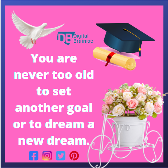 Noahpro22's tweet photo. You are never too old to set another goal or to dream anew dream.
#dreamwastaken #motivation #goodline
#seo https://t.co/w484rTFWp7