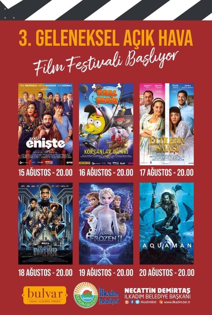 ilkadimtv's tweet photo. İlkadım Belediyesi ve Samsun Bulvar AVM işbirliğiyle organize edilen 3'üncü Açık Hava Sinema Festivali 15 Ağustos’ta başlıyor.
#ilkadımbelediyesi #bulvaravm #samsun #ilkadımtv https://t.co/A5ChEtvx4I