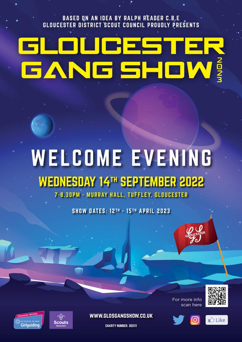 All members of Scouting and Girlguiding from Gloucestershire aged 7+ are welcome to attend our welcome evening to join the 2023 cast. 

We look forward to seeing old and new faces on Wednesday 14th September at Murray Hall, Gloucester from 7-8:30pm.