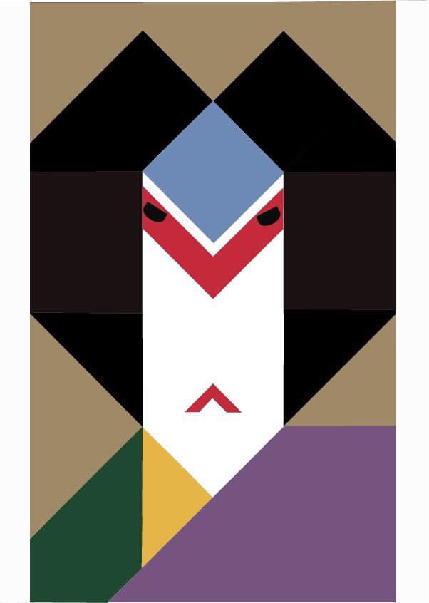 DesignReviewed's tweet photo. Geometric Faces design by Ikko Tanaka. https://t.co/0GWkFAeLVS