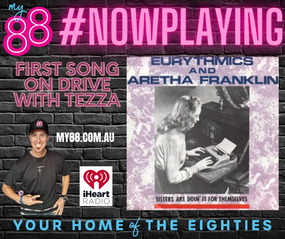 My88_FM's tweet photo. #NowPlaying: 'Sisters Are Doin' It For Themselves' by #Eutyhmics / #ArethaFranklin on your home of the 80s, #My88
The first song on today's #DriveWithTezza
Stream on iHeart / https://t.co/scnmBeBDK5 https://t.co/UCr6qe87xa