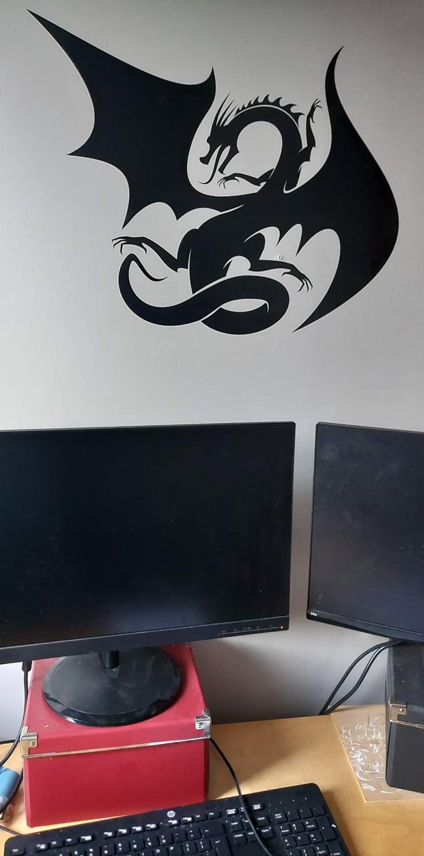 New decal in the den.