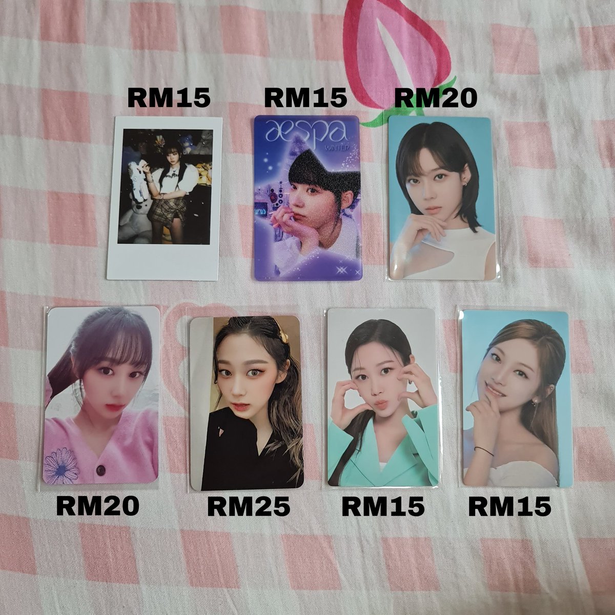 am1dori's tweet photo. 💜 ON HAND
💜 price exc postage (WM - 8 | EM -12)
💜 prio tie winter with giselle/ningning
💜 ALL pcs condition 10/10, never taken out of sleeve or used
💜 DM for more pics/vids condition!
💜 will be packed securely with toploader + bubble wrap

#pasaraespa #pasarAESPAmy #kpoptwt https://t.co/FWPRVxIlHz