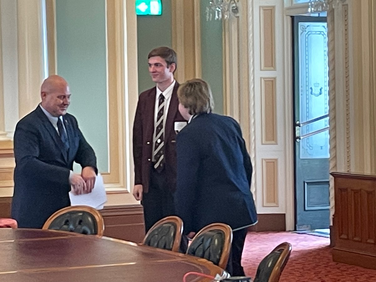 BNEdialogues's tweet photo. A wonderful closing event for the inaugural Dialogues @ School program Qld Parliament House on Thursday - the presentation to the Speaker Hon Curtis Pitt of the Voice of Youth report on the topic discussed at all 13 schools: What’s Wrong With Tiktok?! https://t.co/N0qA8Kgxrp