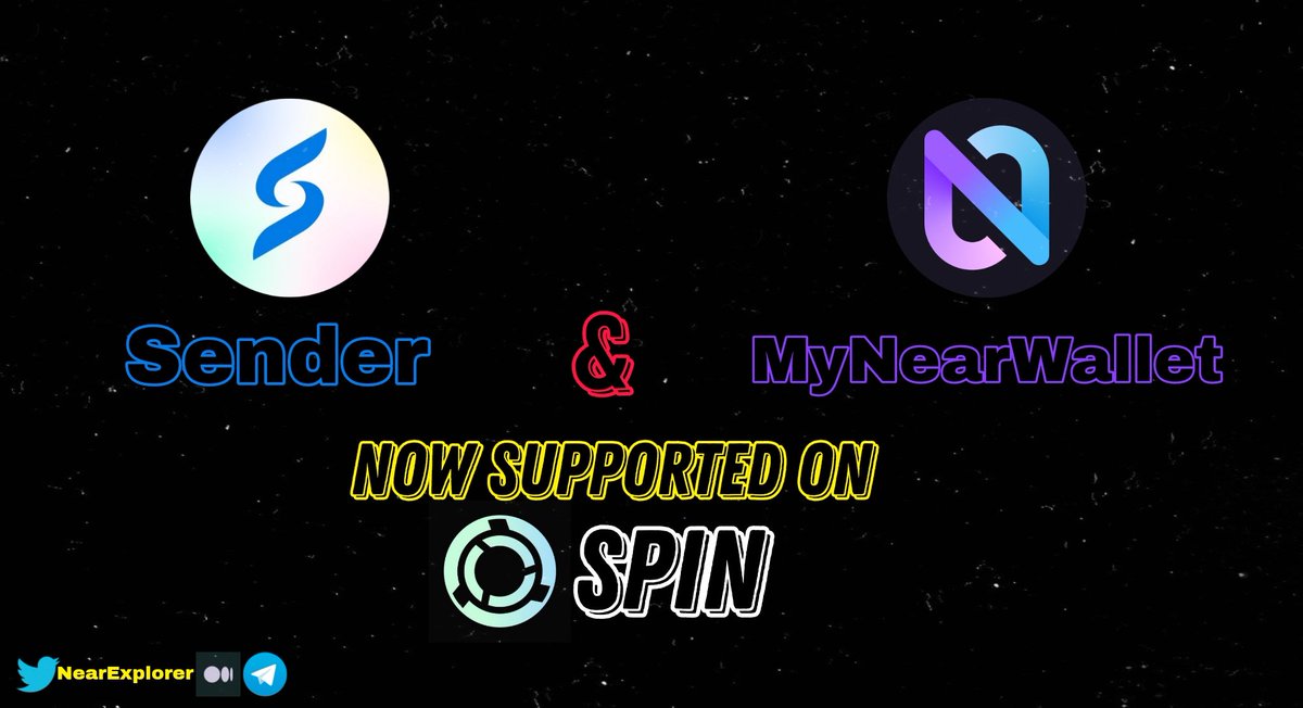 NearExplorer's tweet photo. Now to start trading on @spin_fi  you can use
@SenderWallet and @MyNearWallet🚀

Give it a try👉https://t.co/LKcyxCcUMe

#NEAR #Web3 #Crypto #DeFi #MNW $NEAR #Sender https://t.co/n1N0IuuEej