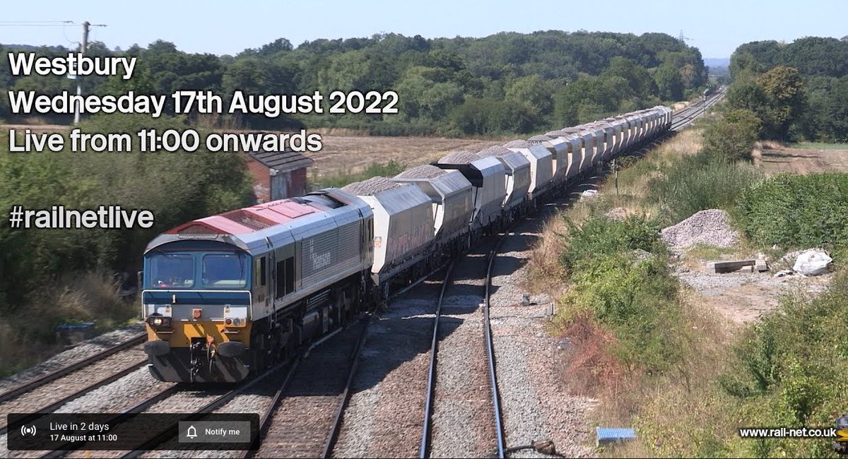 railcamlive's tweet photo. We are delighted to be able to bring you the next live stream from https://t.co/CpnArsg96Q, who will be in the Westbury area from 11am on 17th August.
Steam at https://t.co/flBRqMpYMH or under the Misc section on the @railcamlive website. #railnetlive
📸©https://t.co/MugUqOwbrl https://t.co/9Nr1xubRXL