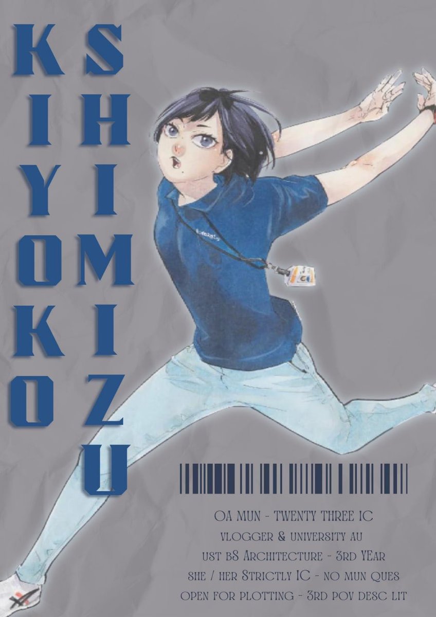 ︎ 

       kiyoko shimizu, not new to #hqrp
          like ╱ retweet to be mutuals.

︎