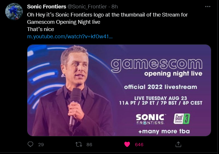 DigiwarG's tweet image. Sega is Confident Sonic Frontiers Won't Be Delayed
You can read more about it here: digiwar.games/sega-is-confid…
@Sonic_Frontier