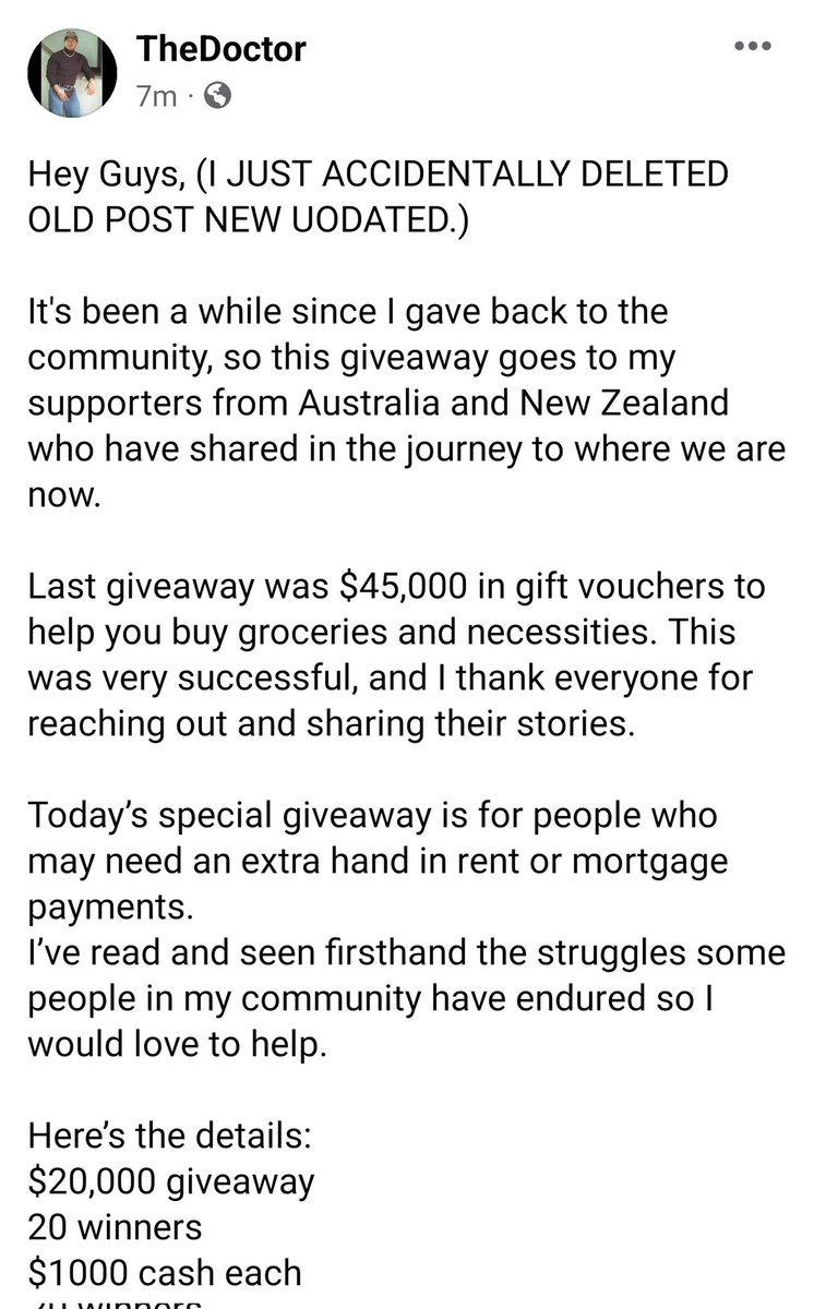 TheDoctorGamble's tweet photo. Good luck my fellow friends.

#Giveaway
#Giveaways
#Australia

https://t.co/KgPWD55x9c https://t.co/pHWZPLimx5