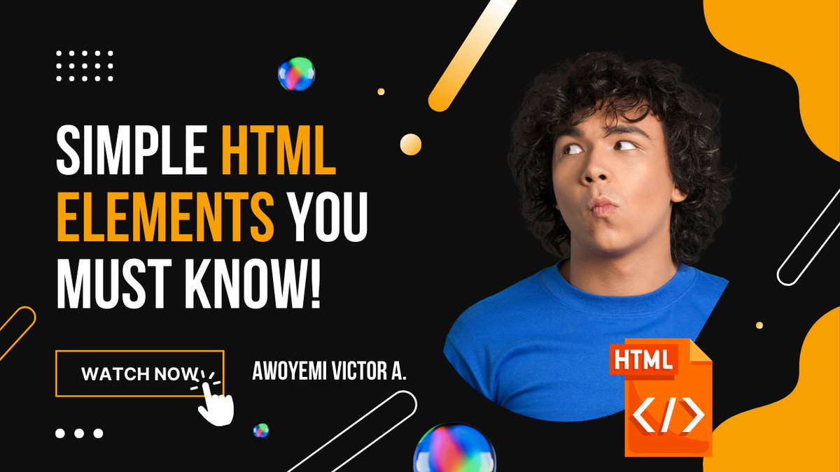 awoyemivictora's tweet image. youtu.be/N4M09ig-Igw
Simple HTML Elements You Must Know!

#htmltutorialforbeginners #htmlfullcourse #htmlandcsstutorialforbeginners