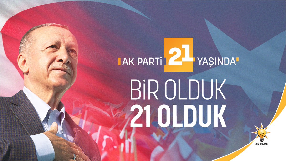 PartiRkagac's tweet photo. Millete hizmet yolunda, "Büyük ve Güçlü Türkiye" fikri için yaptığımız her iş ve attığımız her adımda milletimizle bir olduk. 

#BirOlduk21Olduk , nice bir olduğumuz ve ülkemize hizmet ettiğimiz yıllarımız olsun. 

Ailemiz, yuvamız, AK Partimizin 21. yaş günü kutlu olsun. https://t.co/PdqZjMitqH