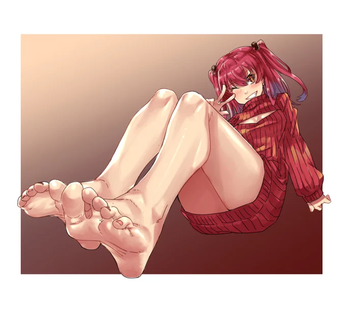 #一日一裸足絵#裸足の日 