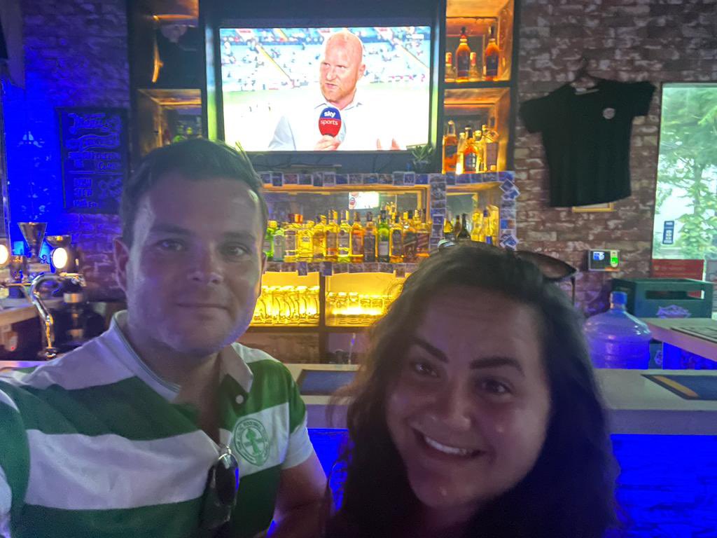 nataliewright90's tweet photo. Even whilst in Vietnam, we’ve donned the green and white and found a sports bar to watch the bhoys. Now that’s commitment @CelticFC #COYBIG #Celtic https://t.co/gSt8AFy7nf