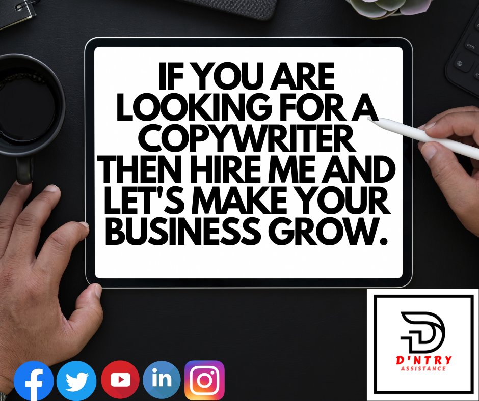 iamdntry's tweet photo. Looking for a professional who writes clear, concise copy for ads and marketing materials? You don't have to worry because I got your back. I offer copywriting services with hard and soft skills that create advertisements https://t.co/f95SfkejQO