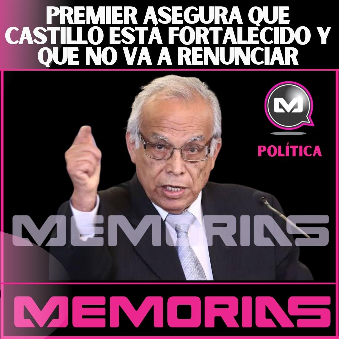GerbertHuanca's tweet photo. "En el gabinete ministerial no se ha hablado sobre la renuncia del presidente Castillo (…) He conversado con él sobre esto, pero él está cada vez más fuerte. Ahora la persecución es a su familia, cuñada y es esposa. Castillo tiene fortaleza y no deja de trabajar. Dijo en TV Perú https://t.co/YCmG3gChSw
