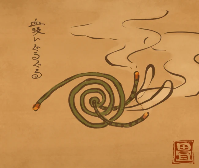 蚊取り線香の蚊。
[5130番目]
#畳百鬼夜行絵巻 