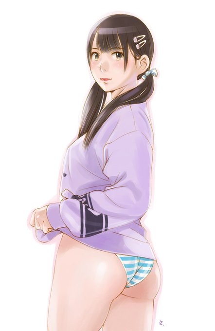 雪菜さん(@nikuyukina2)のお尻…じゃなくて縞パンを描きました(どっちでも同じだ 