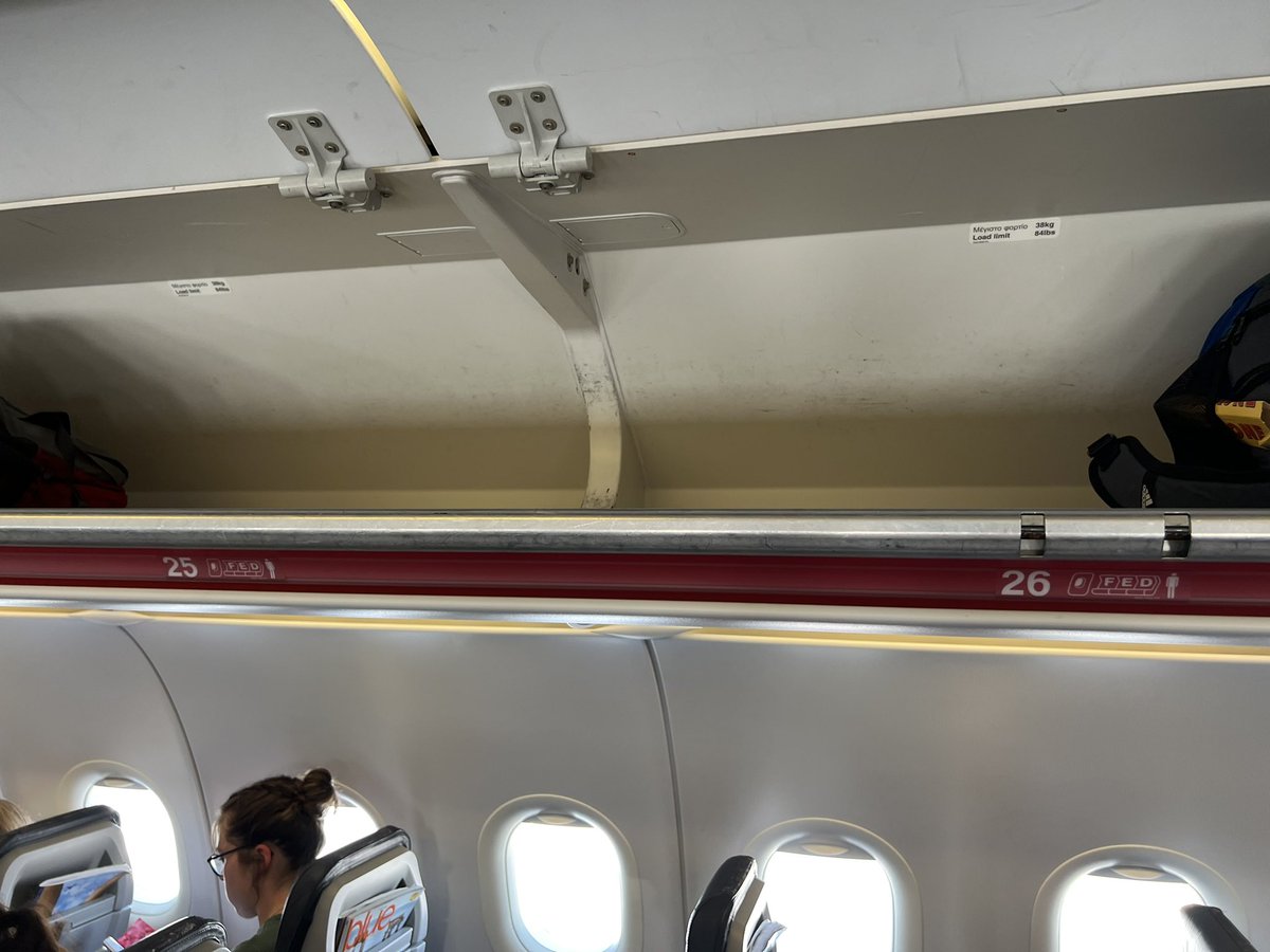 lenakasi31's tweet photo. @aegeanairlines We were just charged $40/bag by your airline to check in 2 bags when our flight was half empty and there was plenty of space in overhead baggage. We were told our bags wouldn’t fit when clearly there was plenty of space. Pls issue a refund. Thank u https://t.co/AHRwCl27b7