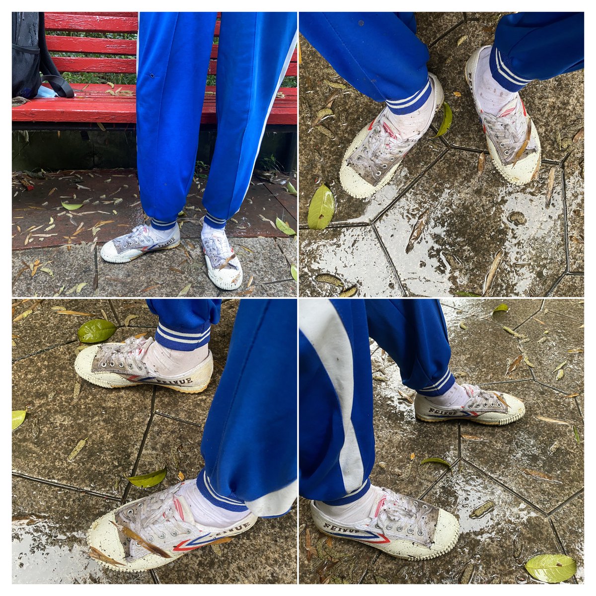 #校服 #双星 #淋雨 #泥 最近比较忙，抽时间会更新，别催哦。 好几个想看淋雨，湿身，弄脏的图，潜发一组，这类图比较多，有点懒，喜欢看的话回头再整理。