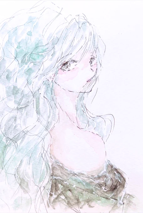 無情#イラスト #透明水彩 #絵描きさんと繋がりたい #art #illustration #watercolour 