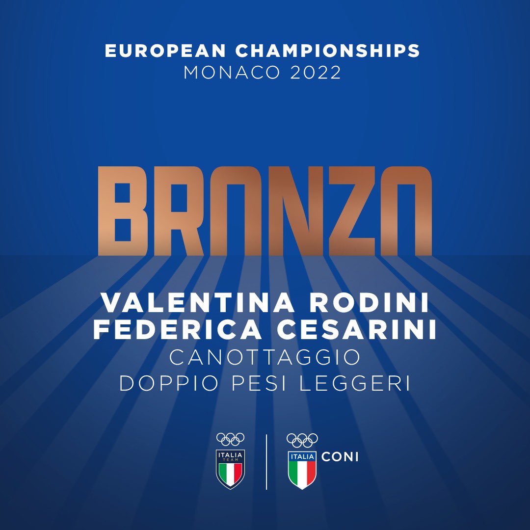 Coninews's tweet image. DOPPIO PL FEMMINILE SUL PODIO! 🥳

Agli Europei di #Munich2022 le campionesse olimpiche Valentina #Rodini e Federica #Cesarini si prendono il BRONZOOOOO! 🥉

#RoadtoParis #canottaggio #rowing @canottaggio1888