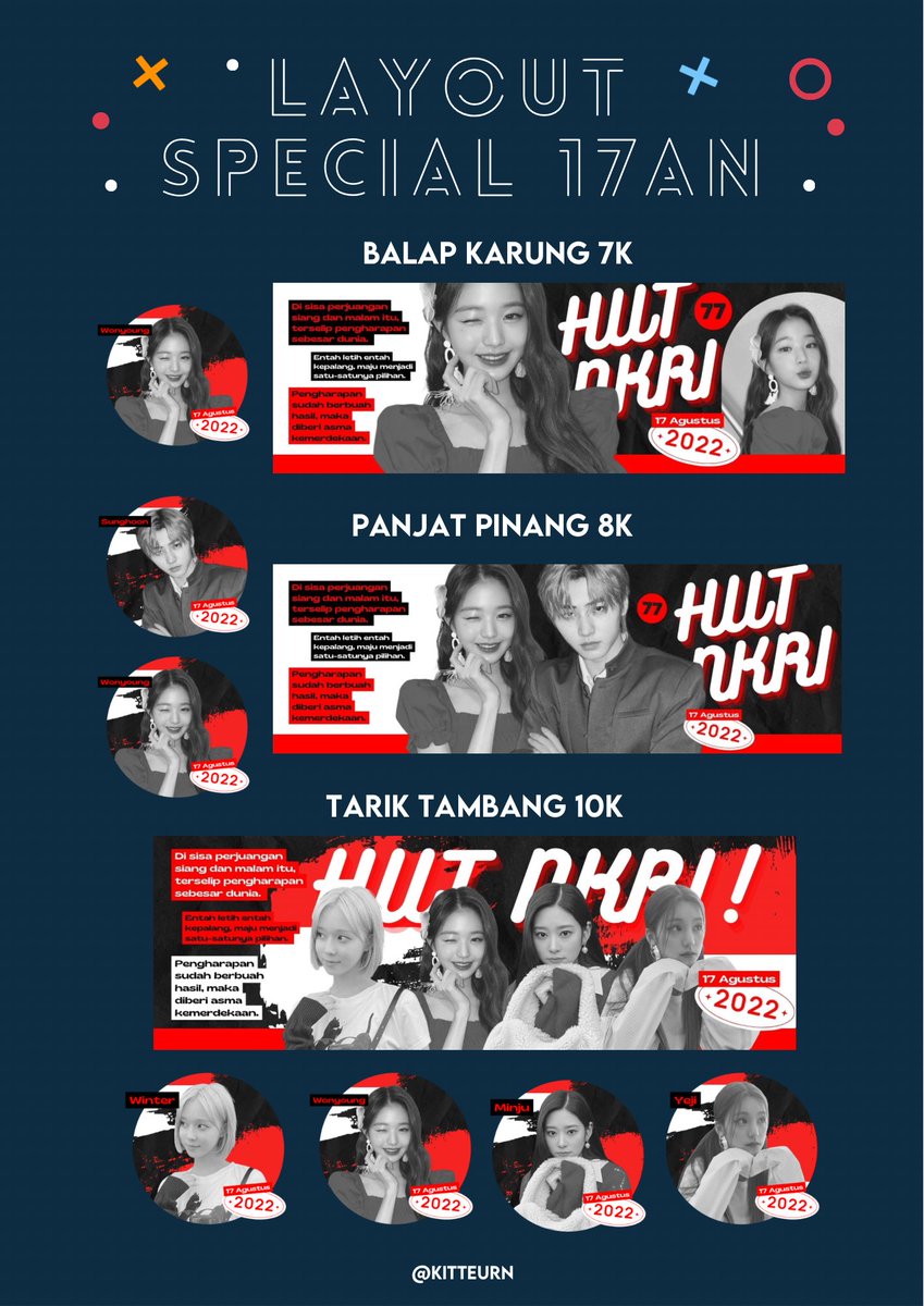 dearAmarise's tweet image. help rt yaa~ maacii💗

dalam rangka HUT RI yang ke-77, aku open layout made by req bertema agustus-an nihh! boleh order di pukul 20.00 WIB yaa, payment via all e-wallet by qris✨ see you soon🤍

#zonauang