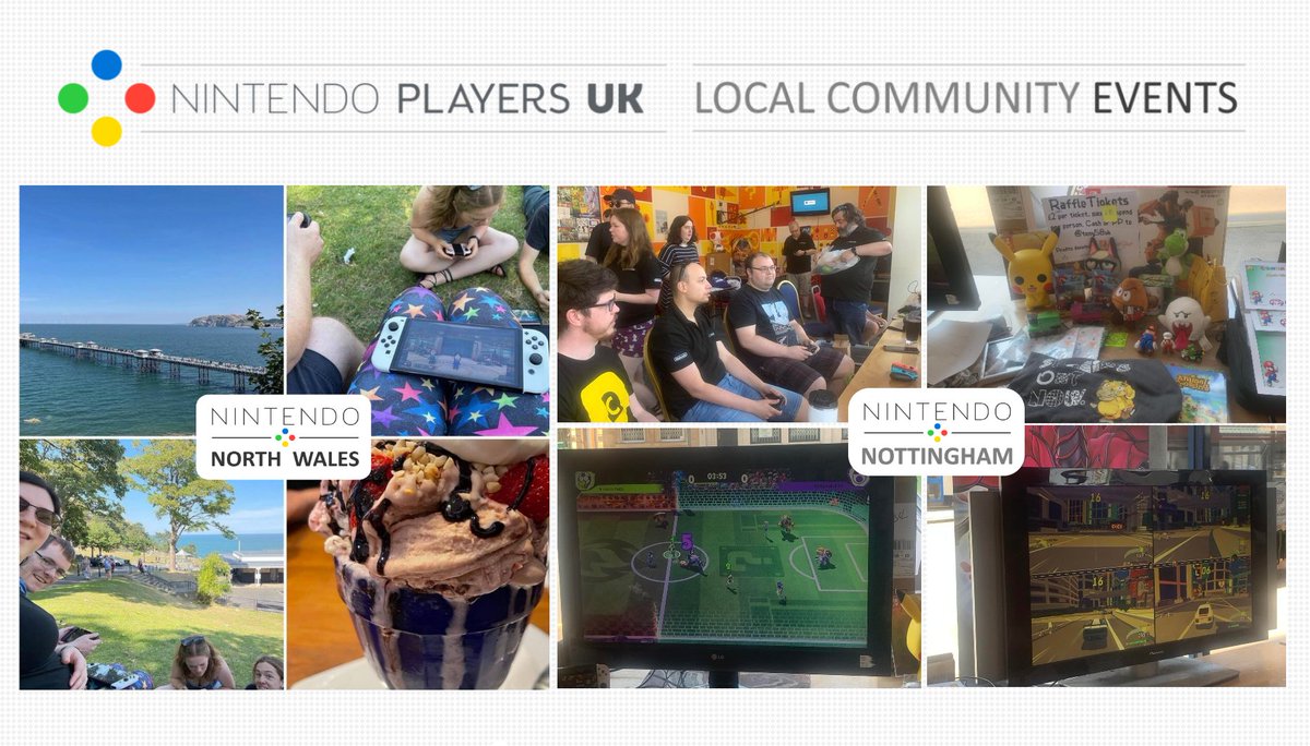 🎮📸 Sunny snaps from Saturday's NPUK local community events 

<a href="/NintendoNWales/">Nintendo North Wales (@bsky)</a> served up sundae-fuelled #MarioKart8Deluxe multiplayer, whilst <a href="/Nintendo_Notts/">Nintendo Nottingham</a> hosted #MarioStrikers and #HotshotRacing tourneys, plus a raffle, which raised £130 for <a href="/SpecialEffect/">SpecialEffect</a> :)