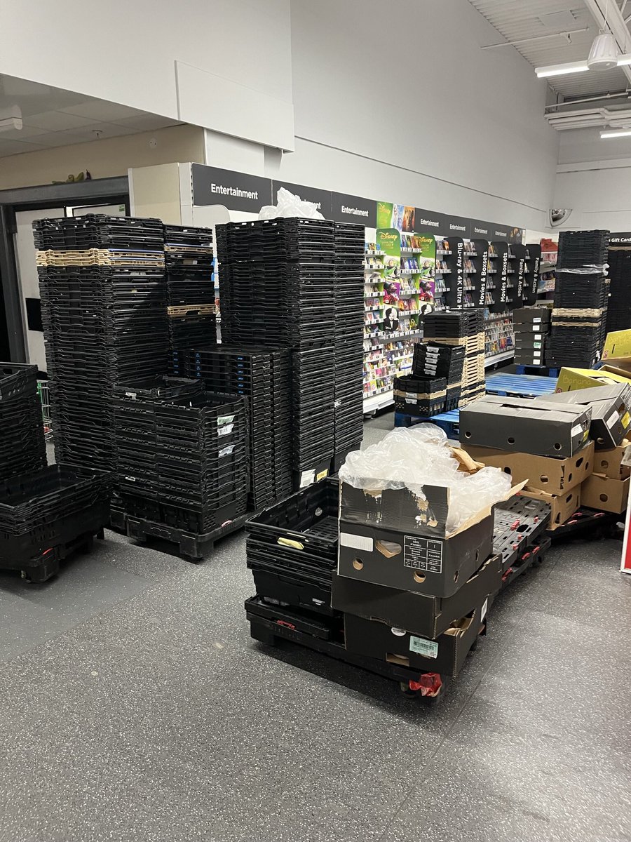 deledtrotter's tweet photo. @asda Afternoon I went into your Chandlers Ford store this morning with the intentions of purchasing some Cd’s &amp; DVD’s when I arrived at that section I was greeted with the isle being full of pallets &amp; boxes so was unable to purchase any items this is really not acceptable! https://t.co/kxOPjMKJEJ