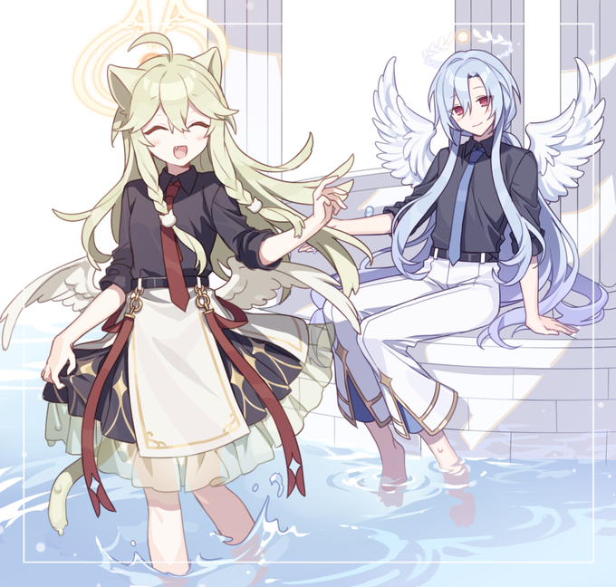 天使vs悪魔のtwitterイラスト検索結果