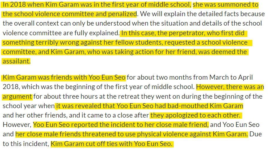 tokkiga's tweet photo. The fact that Eunseo reported to a male friend. and that male friend threatened to physically assault Garam, and the fact that kpoppies ignored that the male friend of Eunseo threatened Garam to physically assault her. 

#JusticeForGaram https://t.co/m6kgNhIYEU