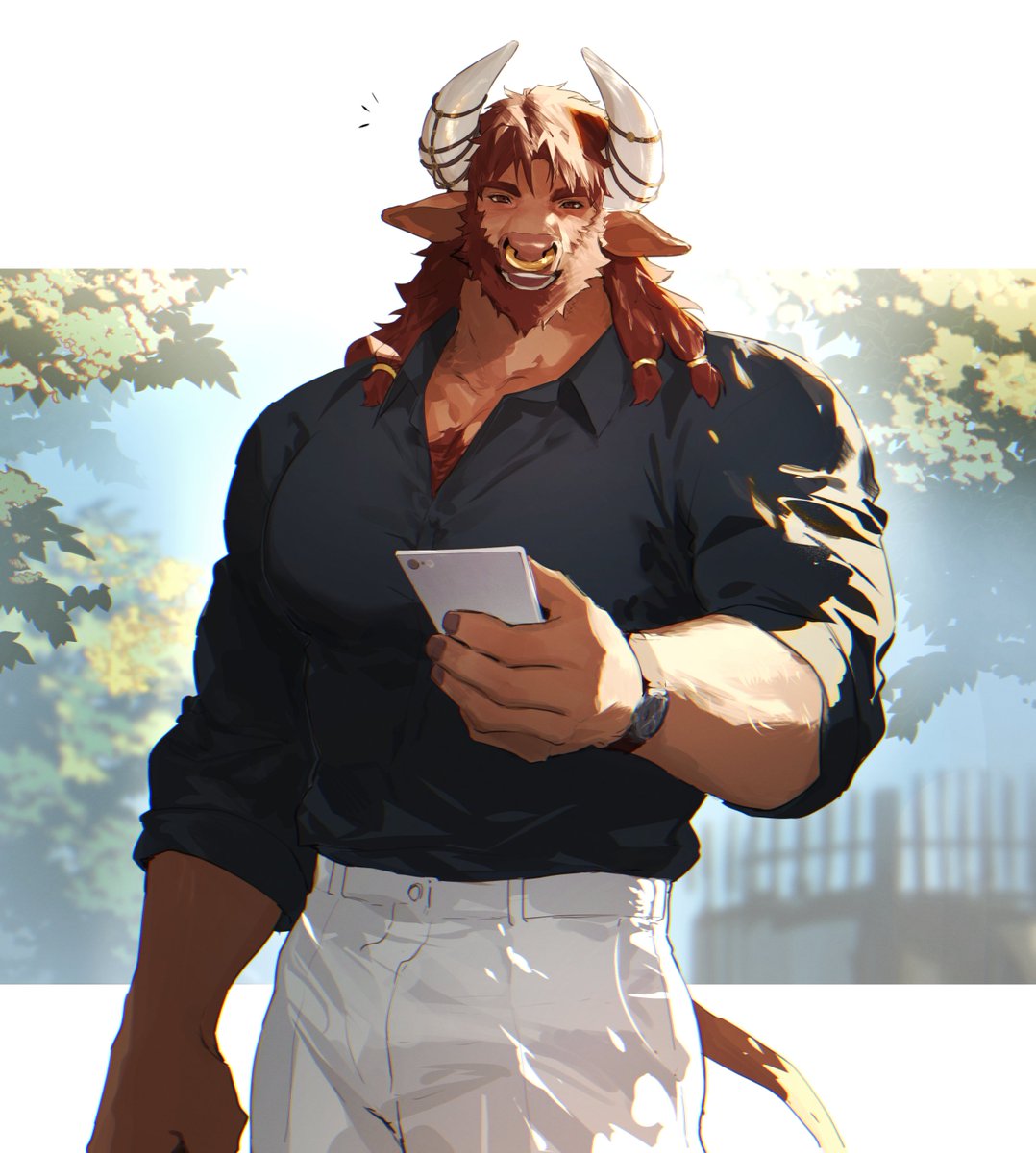 Commission for @Opa_Wulfen
I wanted to draw 'When I met my date', but I don't know if I could express it well! Thank you for the support!