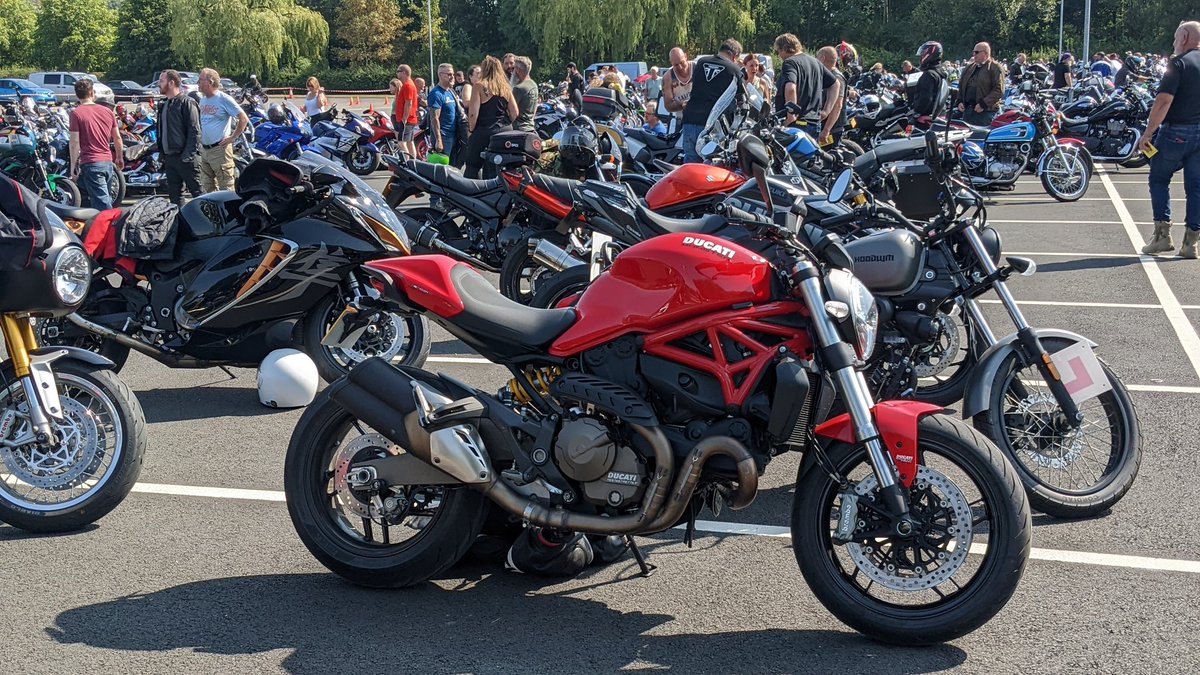 Nice ride out to JCB today for the <a href="/staffsbiker/">Staffordshire Biker</a> Breakfast Morning. Great turn out and a free bacon sandwich ta boot!
