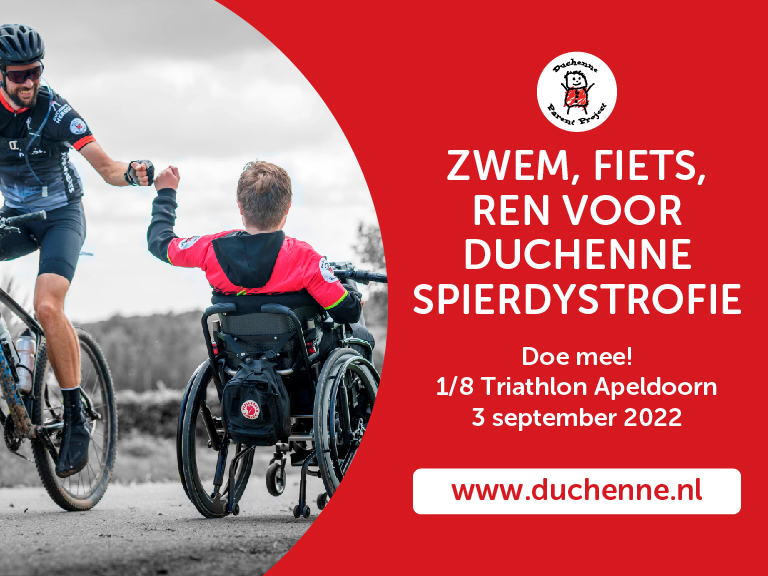 Wil jij dit jaar aan de Triathlon Apeldoorn deelnemen voor een goed doel?

Zet jouw gezonde spieren dan in voor jongens met Duchenne, een ongeneselijke en progressieve spierziekte. 

Inschrijven kan via bit.ly/3JX3rTU .