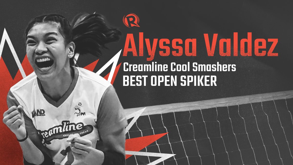 RapplerSports's tweet photo. 2022 #PVLInvitationalConference BEST OPEN SPIKER

Alyssa Valdez - Creamline Cool Smashers

#PVL2022 https://t.co/NcCkbd2TFw