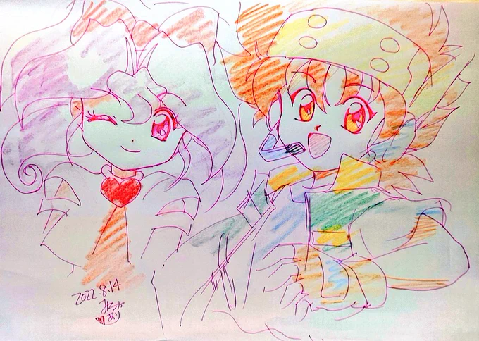 後、メジャーとコエンマと三姉妹～気が付けば最近のリクエストより枚数描いてるし(笑)アホや 