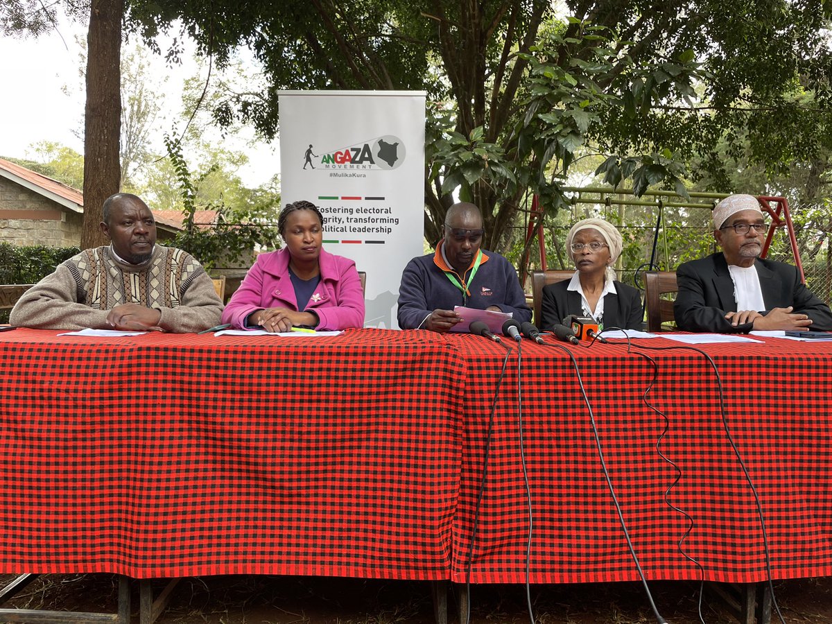 Happening Now: The @AngazaMovement is hosting a press conference on the state of the general elections and the ongoing tallying process by @IEBCKenya. #KenyanElection2022