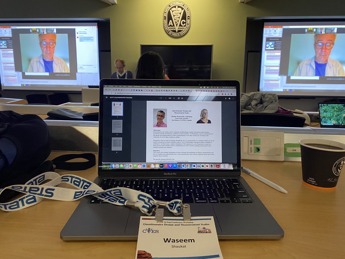 drwaseemshaukat's tweet photo. Starting with the #ISVEE Post Conference Workshop on “Questionnaire Design and Measurement Scales” at the @UPEIAVC facilitated by Drs. Ian Daho and Marika Wenemark. #epitwitter #vetepi https://t.co/S6vBsHclmW