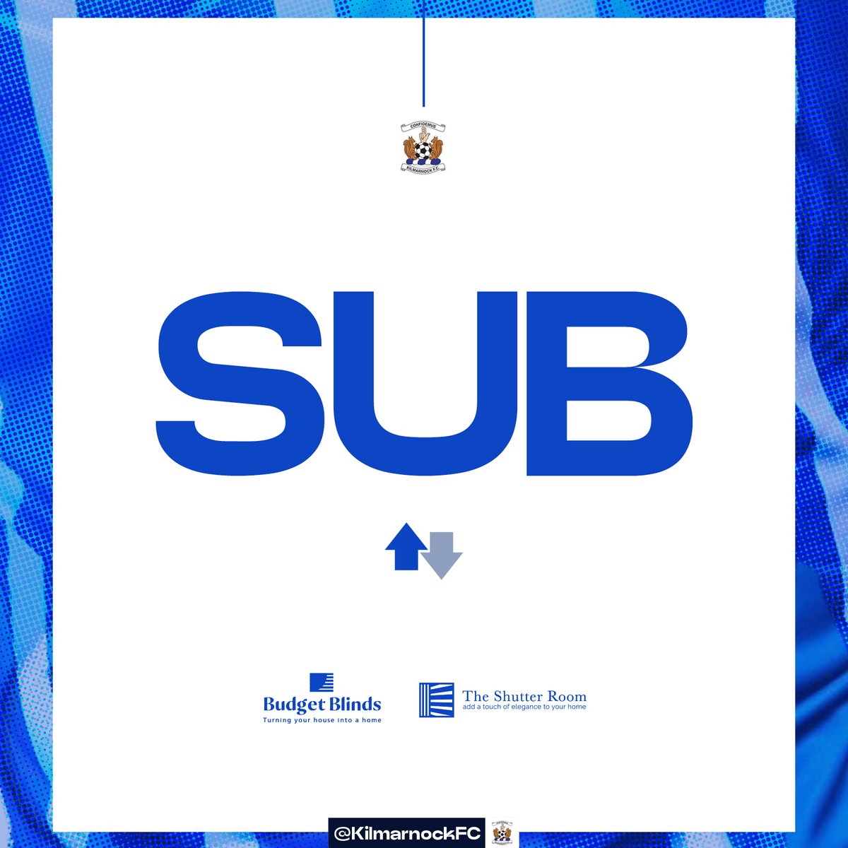 KilmarnockFC's tweet photo. 40' | Substitution for Killie 

OFF ⬅️ Dorsett

ON ➡️ Waters

🔵 Kilmarnock 0 - 2 Celtic 🟢 https://t.co/73YIvlDrux