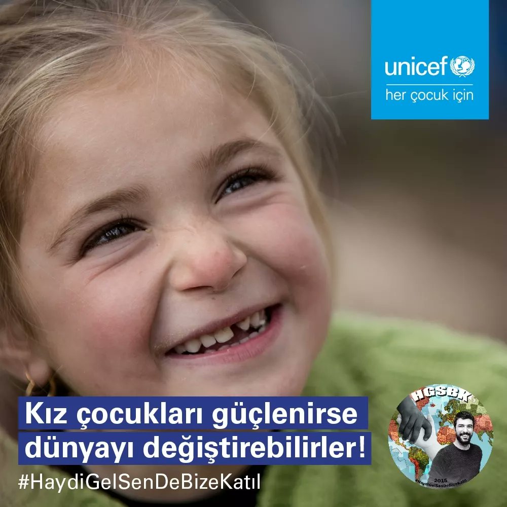 enginistmht's tweet photo. Kiz çocuklar güçlenirse, dünyayı değiştirebilirler!
“#HaydiGelSenDeBizeKatıl” projesi vesileyle @unicef 'in küresel cinsiyet eşitliği programına #EnginAkyürek'in 2022 doğum günü kampanyasına destek verelim. ↘️ https://t.co/AIf9K9L3nl  #EnginAkyürek  #unicefTürkiye   #HGSBK2022 https://t.co/kWxKKnhzOP