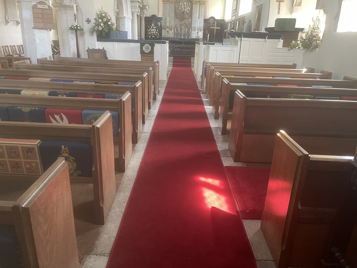 The aisle leading to the Alter Southwick church , new Red velvet carpet from JHS.   <a href="/CarpetsJhs/">JHS Carpets</a> <a href="/KingsCarpets/">Kings Carpets</a>