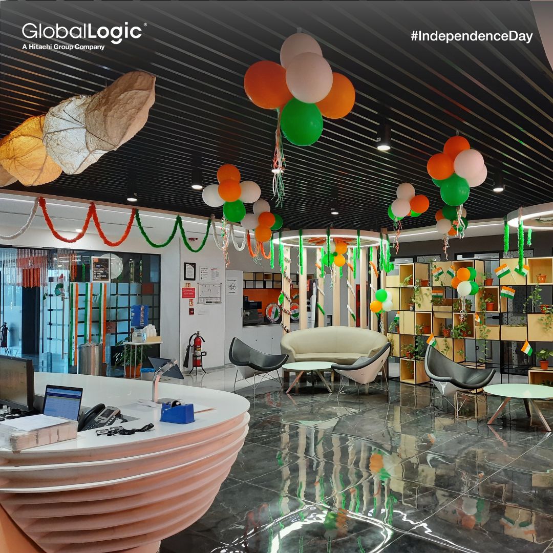 GlobalLogic_IN's tweet photo. The annual Independence day fervor lives vibrantly in our offices across India! Many of us have fond memories of huddling together to hoist the flag &amp; celebrate Independence Day. Here are some snaps from our offices reflecting the spirit of glory &amp; progress! #IndependenceDay https://t.co/Xp5hXyd6mt