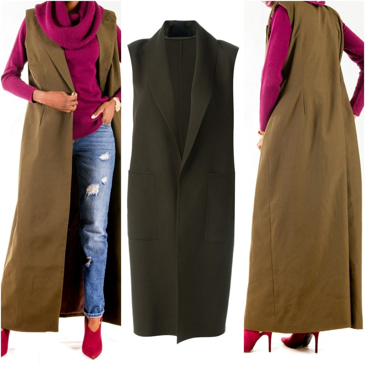 StyleByTendai's tweet photo. @redmarketsunday CLEARANCE SALE!

BRAND NEW Olive Green Sleeveless Overcoat. Perfect for the avid traveler, great for day to night. To keep warm or super stylish. Available in size Large/UK 12. Delivery for Harare CBD. 

Contact 0774 010 563.

@redmarketsunday #redmarketsunday https://t.co/Sp4fy2UeNi