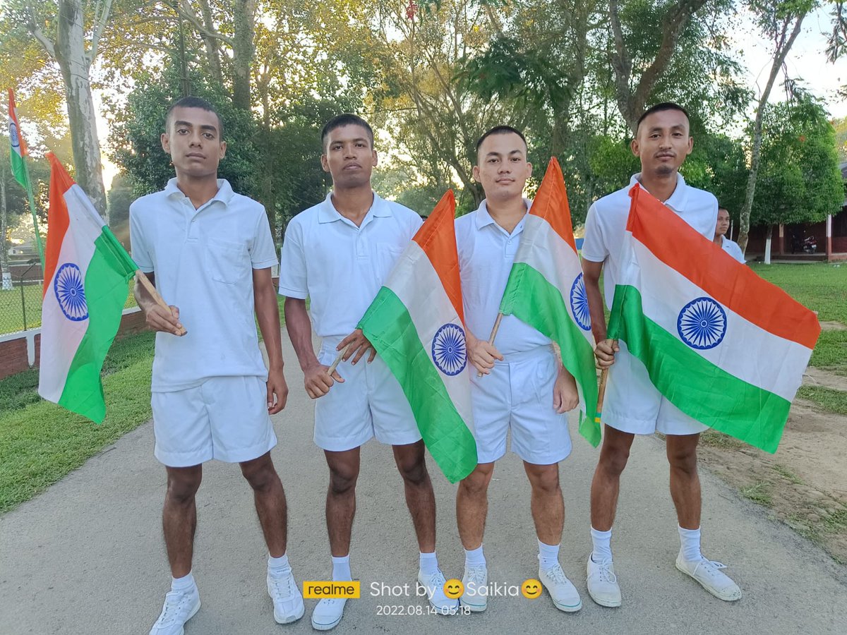 BikramBam13's tweet photo. #HamsabKeHath main Tiranga, Har company main Tiranga, Har barrack main Tiranga, 11th ApBn Dergaon. 

#AzadiKaAmritMahotsav
#HarGharTiranga
#HarGharTirangaAssam
@PMOIndia
@HMOIndia
@MinOfCultureGoI
@CMOfficeAssam
@himantabiswa
@DGPAssamPolice
@assampolice
@commandant11th1 https://t.co/q8J3Mn7lAb