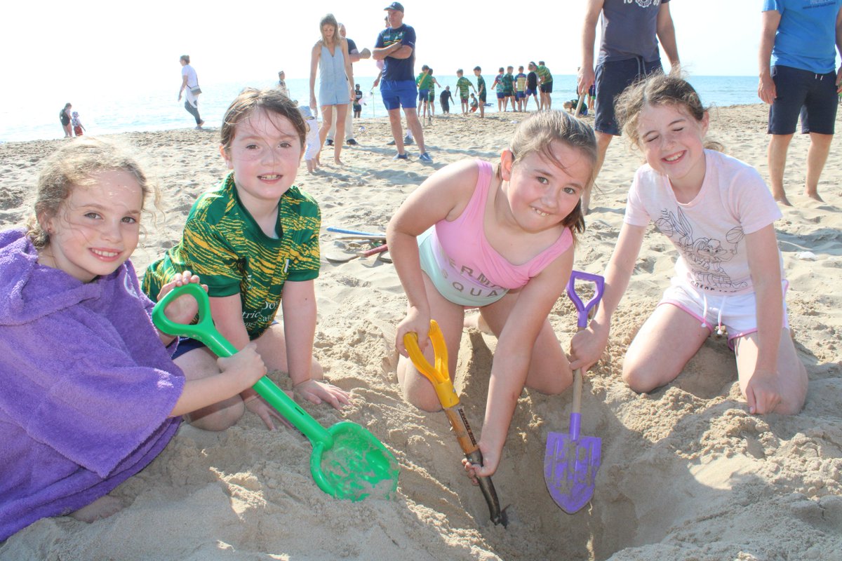 SPLASHING MORNING! Where else would you be in a heatwave only MORRISCASTLE BEACH in the sunny south east! Our Alley Óg coaches had a morning of fun yesterday - lots of activities &amp; games. Many thanks 
to the Mammies &amp; Daddies who turned up in numbers <a href="/dale_murphy_b/">Dale Murphy-Butler</a> <a href="/gaaleinster/">Leinster GAA</a>